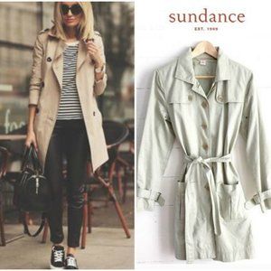 Sundance Khaki Belted Trench Coat